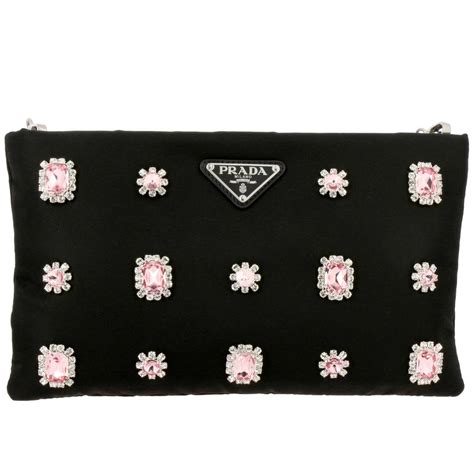 clucth prada strass|designer prada clutch.